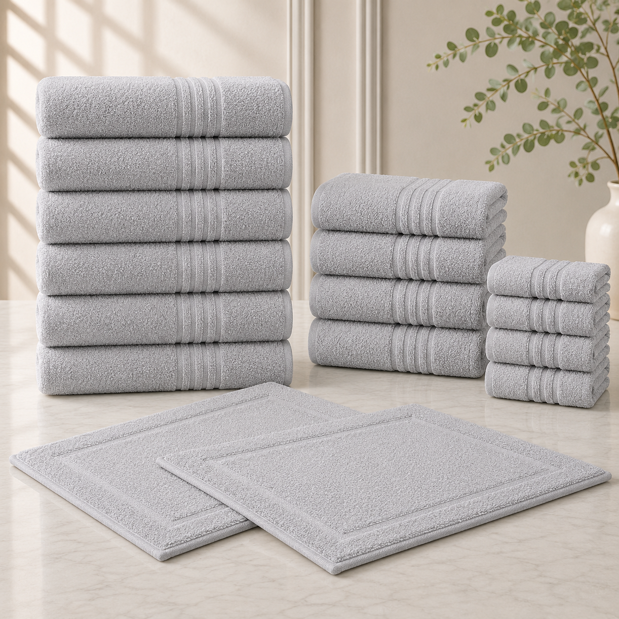 [16 PIEZAS] Juego de Toallas Premium Estilo Hotel de Algodón Suave