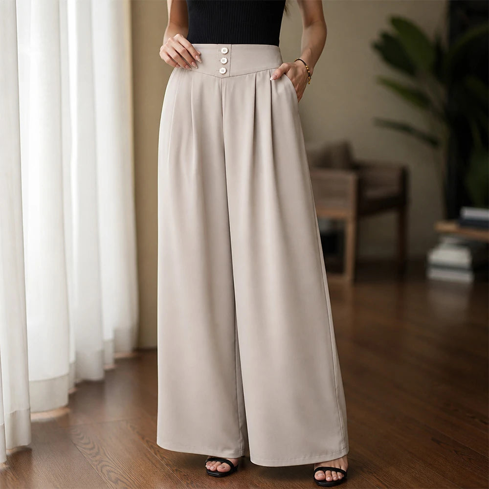[COMPRÁ 2 Y LLEVÁ 3] Pantalón de Mujer en Seda Fría con Elastano + Neceser organizador de Regalo