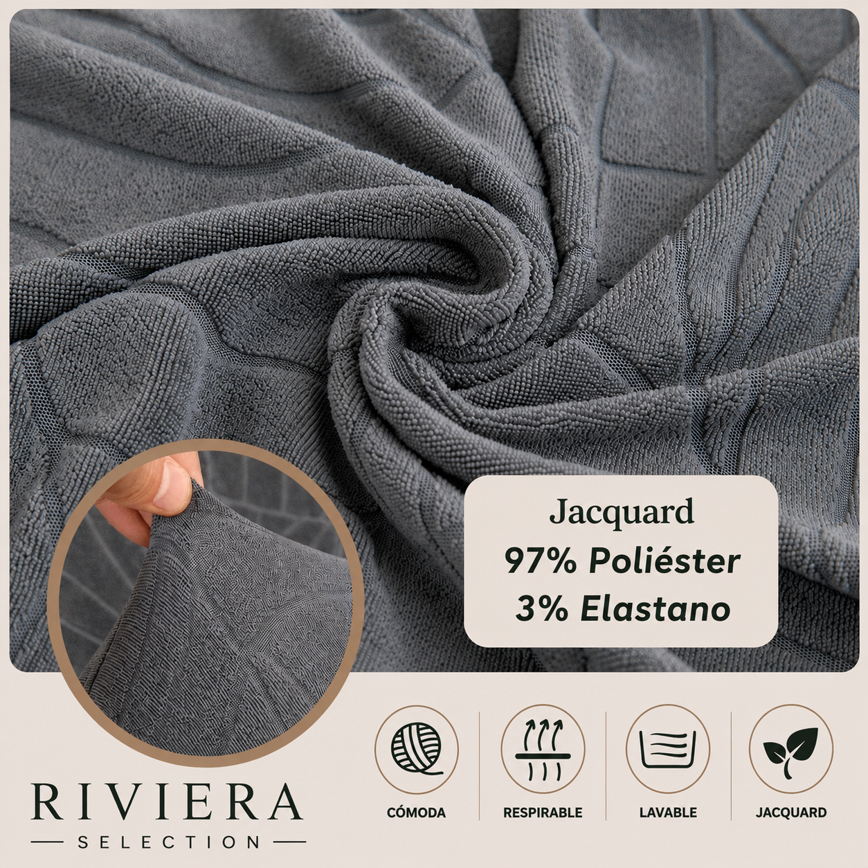 [COMPRÁ 1, LLEVÁ 2] Funda Impermeable para Sillón de Jacquard Premium + Manta de Peluche de Regalo