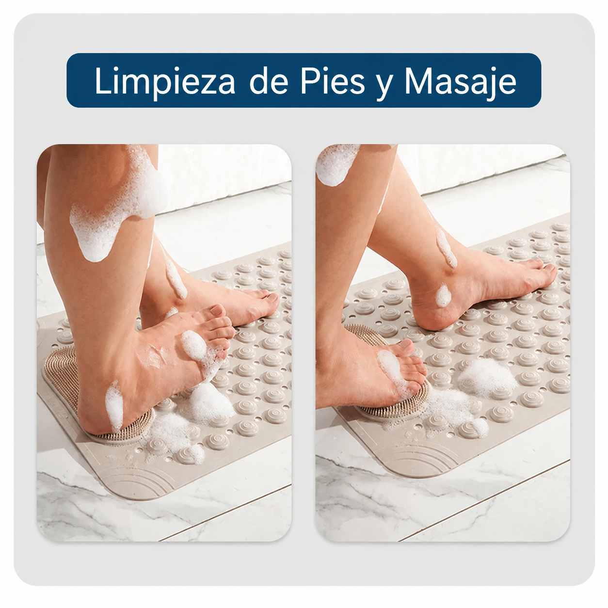 [COMPRÁ 1 Y LLEVÁ 2] Alfombra Antideslizante para Baño con Masaje + Set de Toallas Premium gratis