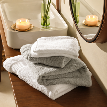 [8 PIEZAS] Juego de Toallas Premium 100% Algodón Peinado de 600 g/m² Estilo Hotel + 2 Batas de Baño de Regalo