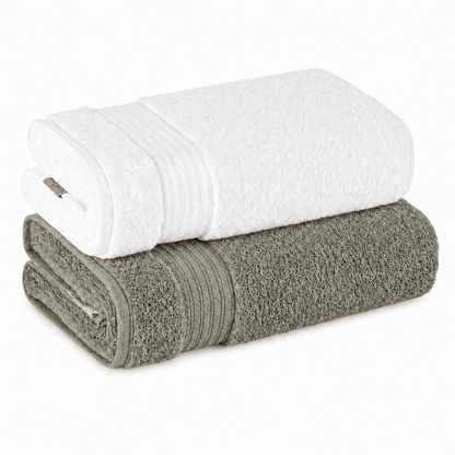 [8 PIEZAS] Juego de Toallas Premium 100% Algodón Peinado de 600 g/m² Estilo Hotel + 2 Batas de Baño de Regalo