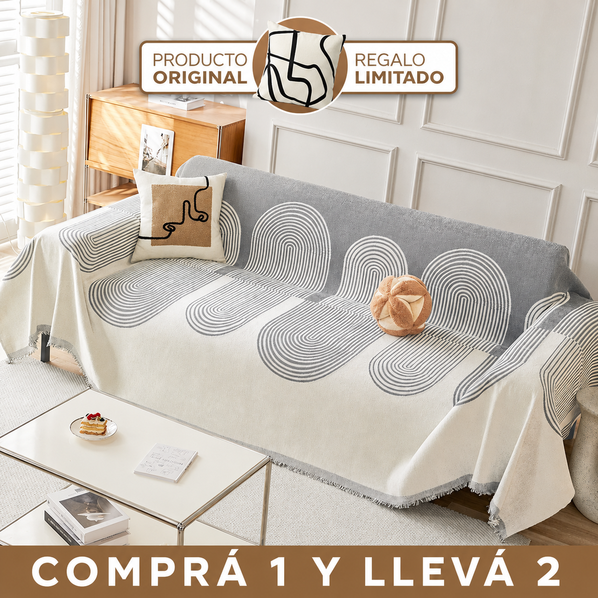 [Llevá 2 y pagá 1] Funda Toscana para Sillón de Microfibra Premium — Estilo Moderno y Elegante + 2 almohadones GRATIS