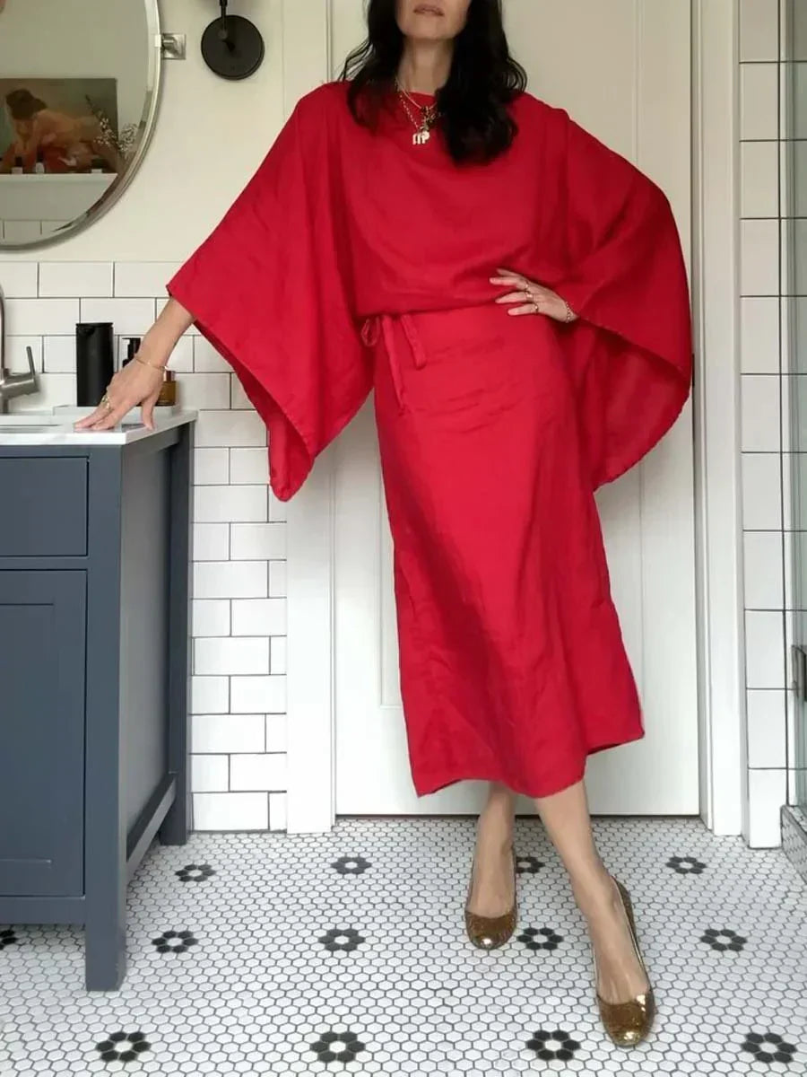Nira - Vestido kimono informal y elegante
