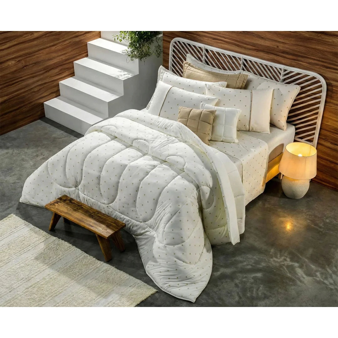 [7 PIEZAS] Juego de Cama de Algodón 100% Antialérgico + Set de Toallas Premium de Regalo