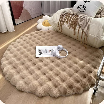 [COMPRÁ 1 Y LLEVÁ 2] Alfombra Redonda Aterciopelada + Manta de Peluche gratis