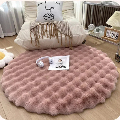[COMPRÁ 1 Y LLEVÁ 2] Alfombra Redonda Aterciopelada + Manta de Peluche gratis